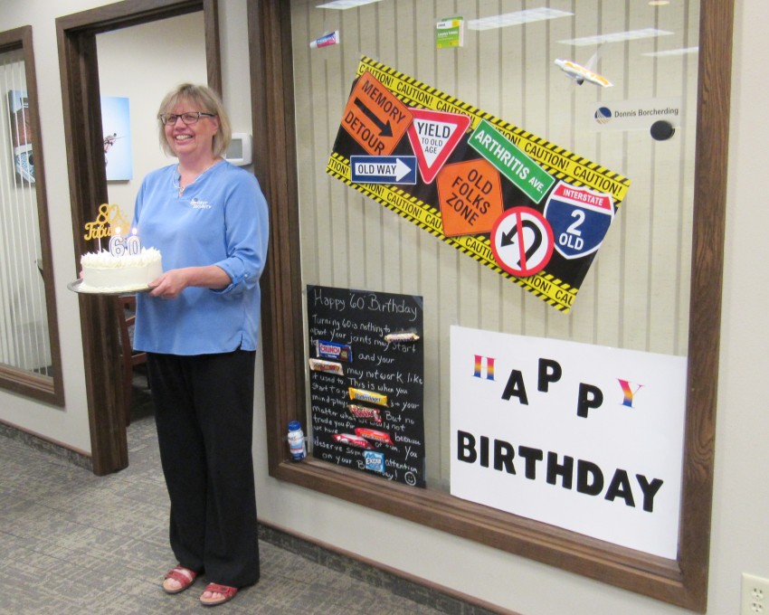 Donnis celebrating her 60th birthday at First Security.