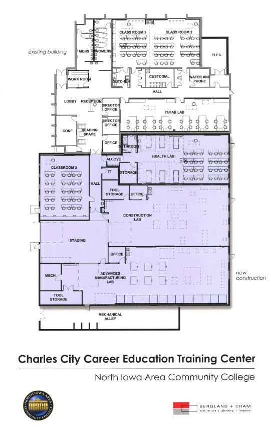 Layout of new NIACC Career Center.