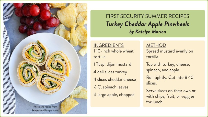 Turkey Cheddar Apple Pinwheel recipe