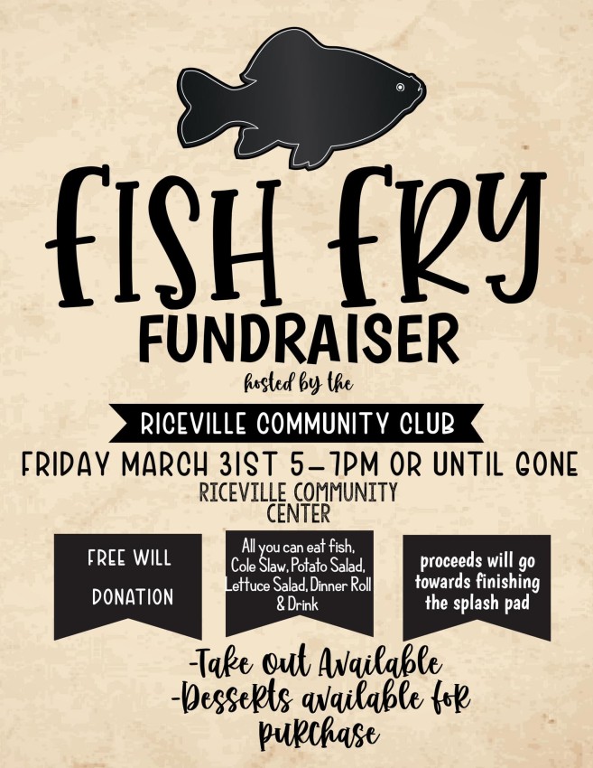 Flyer for Riceville Fish Fry.